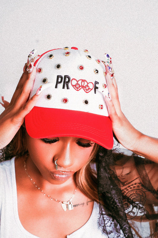 "PROOF" RHINESTONE Trucker Hat